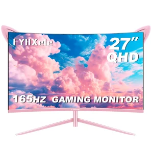 27 Curved Pink Monitor