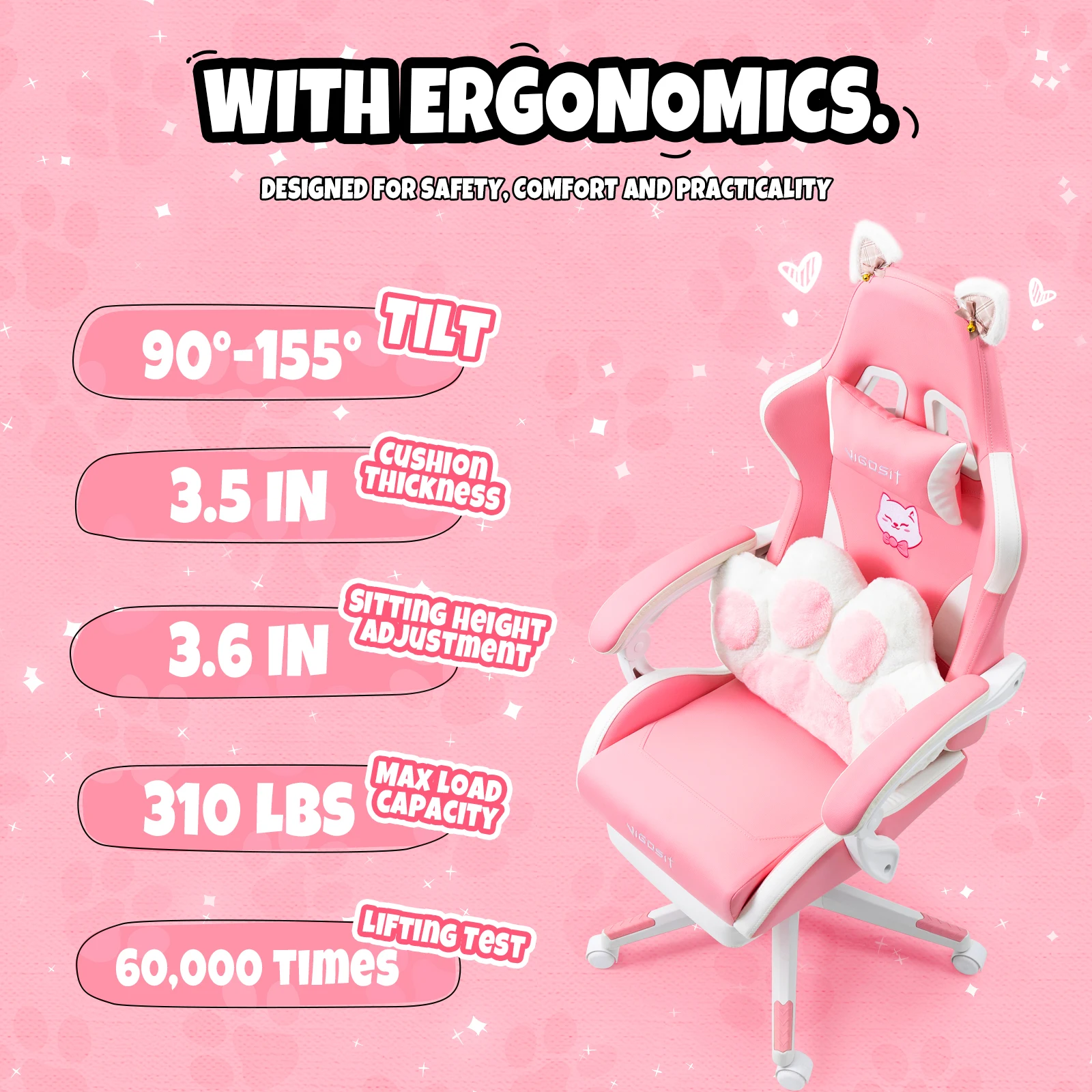 Ergonomic Gaming Chair with Lumbar Support - Image 8