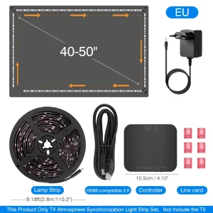 Color Real-Time Sync LED Light Strip - Thumbnail Image 2