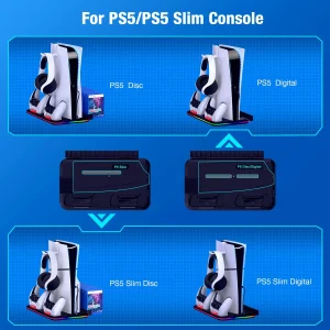 PS5 Slim Stand  Light Dual Charger - Thumbnail Image 5