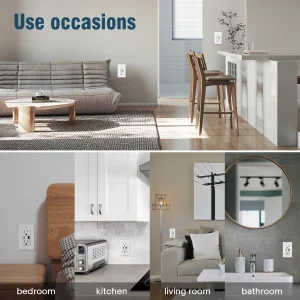 2PK Dual USB Port Type C Wall Socket with LED Indicator - Thumbnail Image 7
