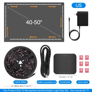 Color Real-Time Sync LED Light Strip - Thumbnail Image 12