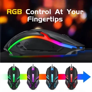 Gaming Keyboard Mouse Headset Mousepad 4 in 1 Combo - Thumbnail Image 2