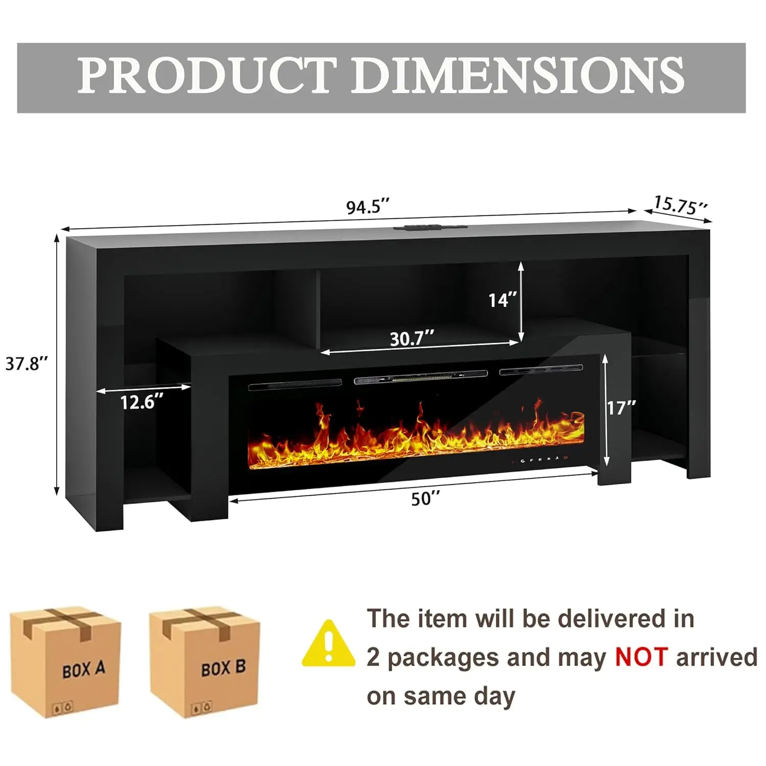 Fireplace TV Stand  Entertainment Center i - Image 2