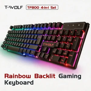 Gaming Keyboard Mouse Headset Mousepad 4 in 1 Combo - Thumbnail Image 4