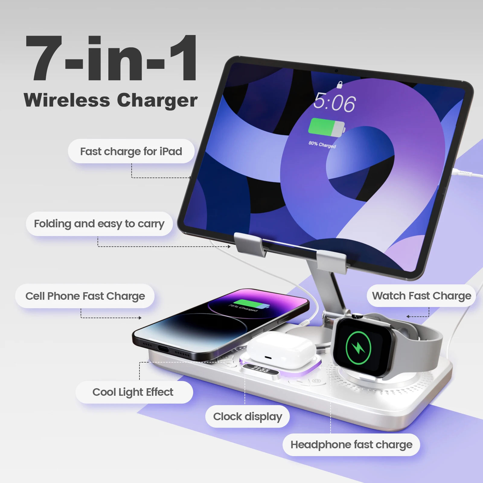 7-in-1 Wireless Charger Station - Image 5