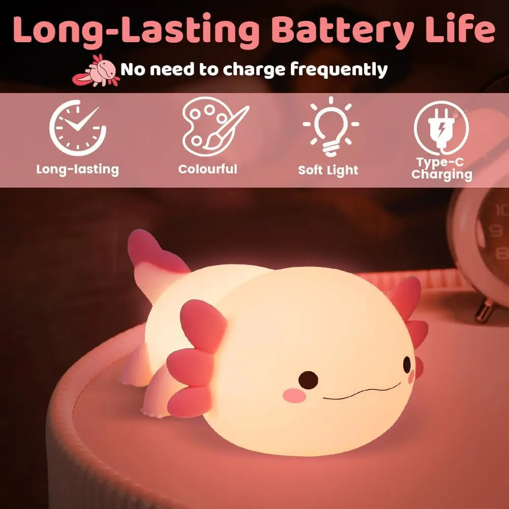 Axolotl Night Light,Touch Sensor - Image 3