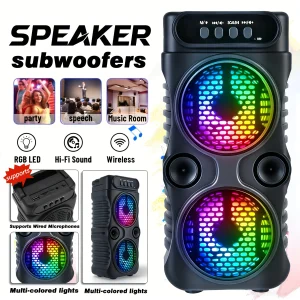 Portable wireless Bluetooth speaker