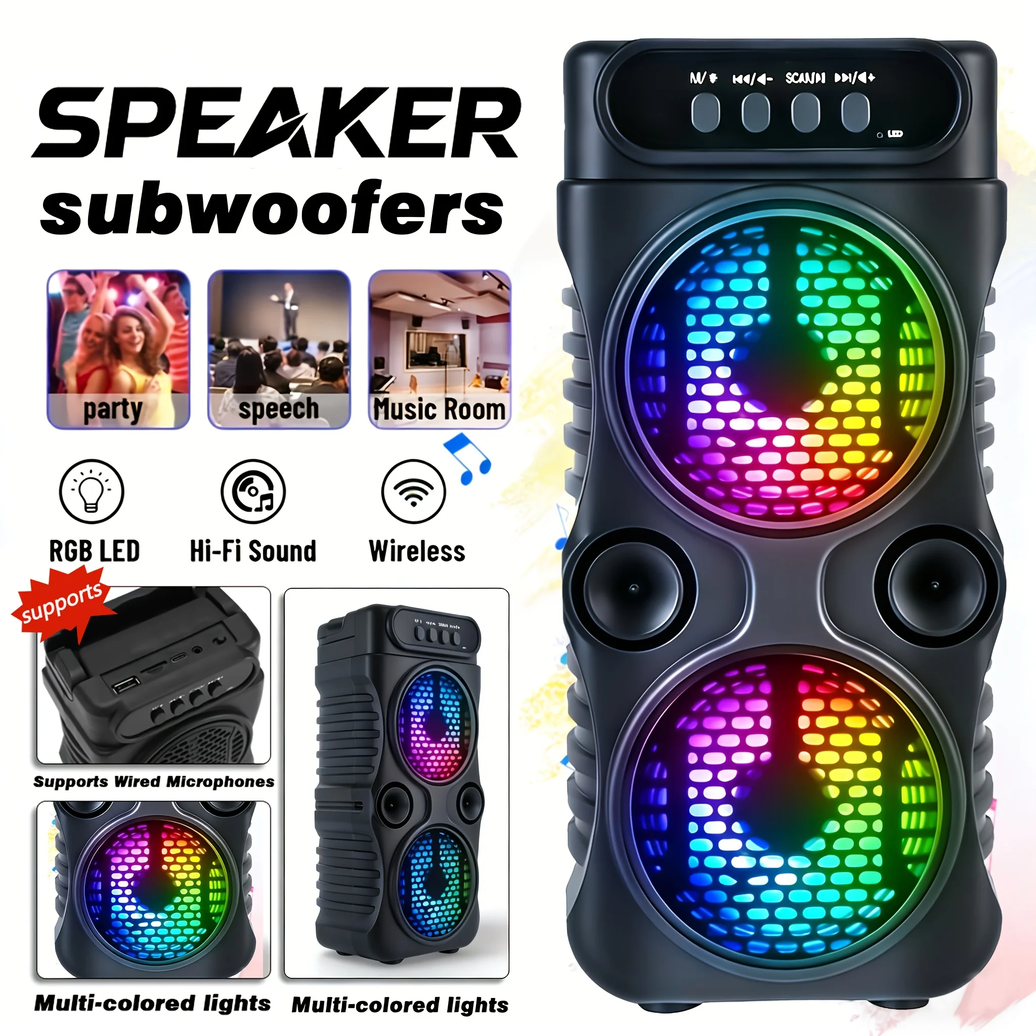 Portable wireless Bluetooth speaker - Image 1