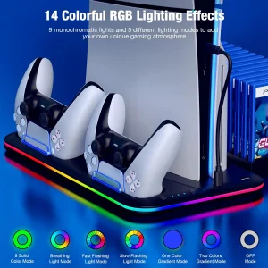PS5 Slim Stand  Light Dual Charger