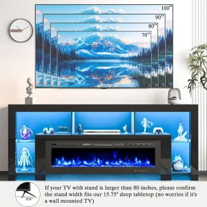 Fireplace TV Stand  Entertainment Center i - Thumbnail Image 6