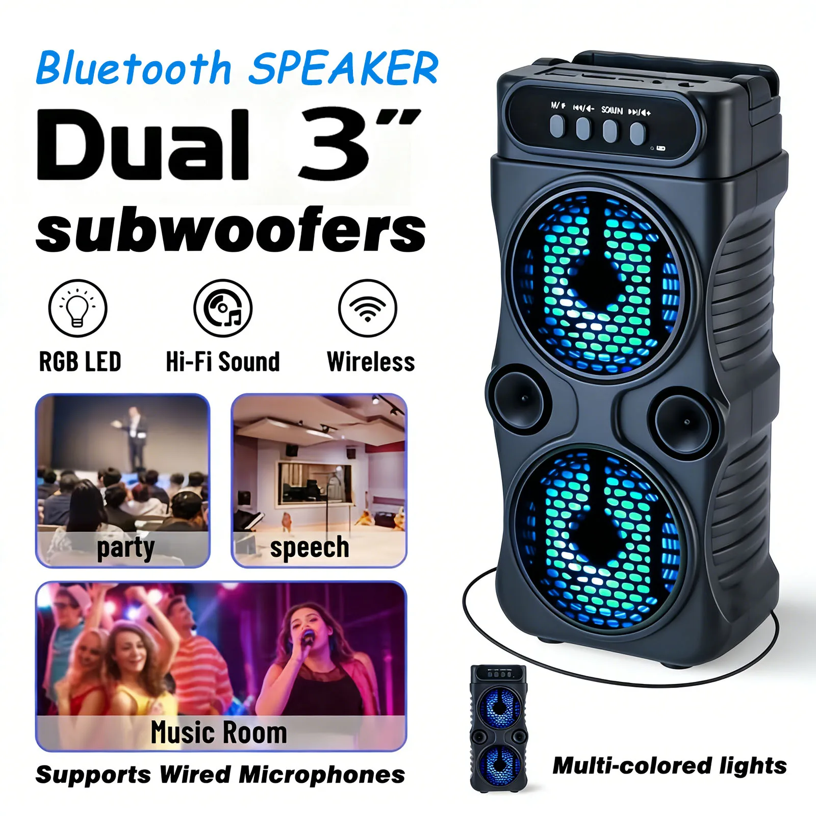 Portable wireless Bluetooth speaker - Image 2