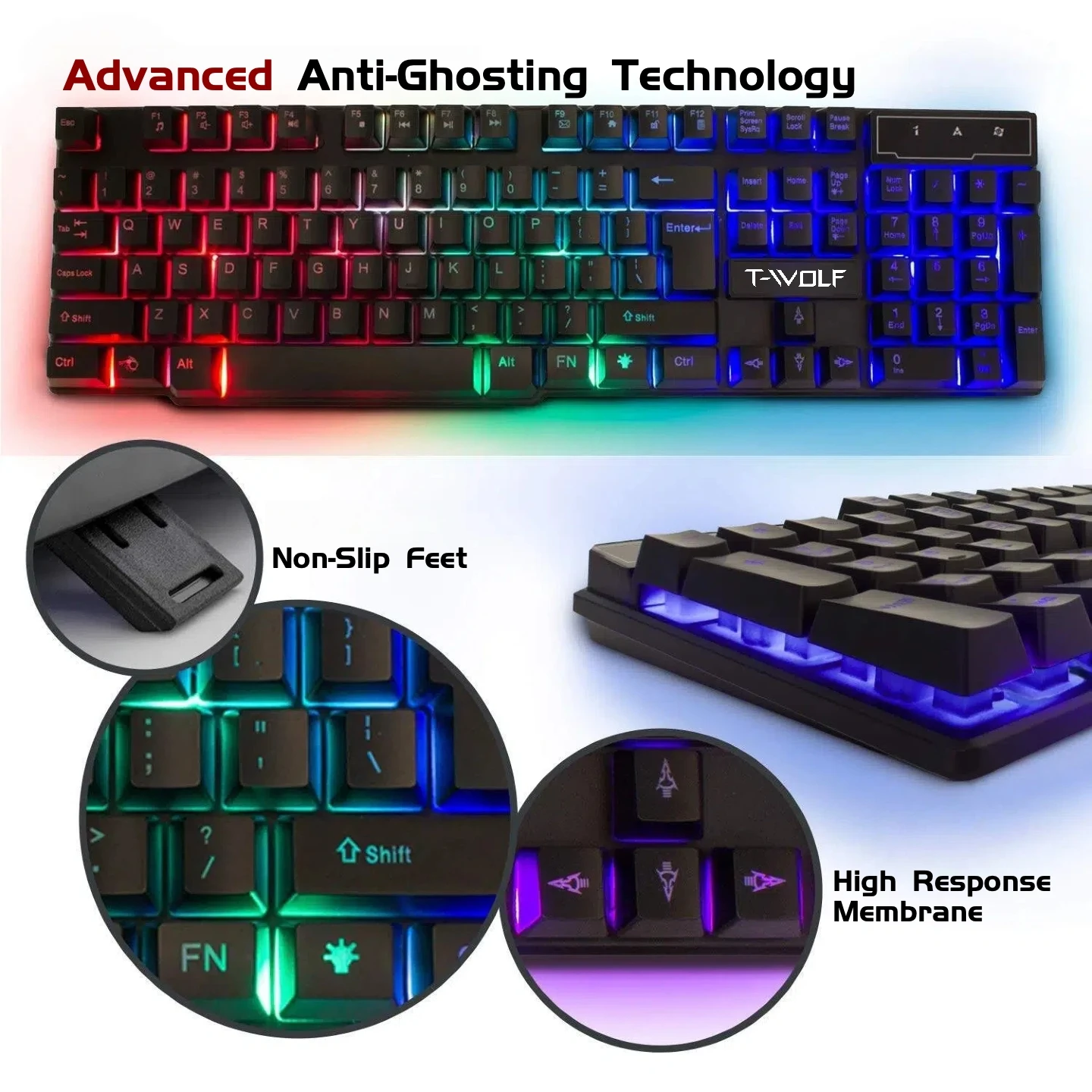 Gaming Keyboard Mouse Headset Mousepad 4 in 1 Combo - Image 5